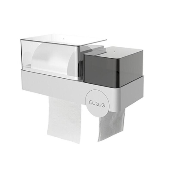 Bathroom Tissue Roll Holder Cover Shelf Toilet Paper Storage Box Wall Mounted
