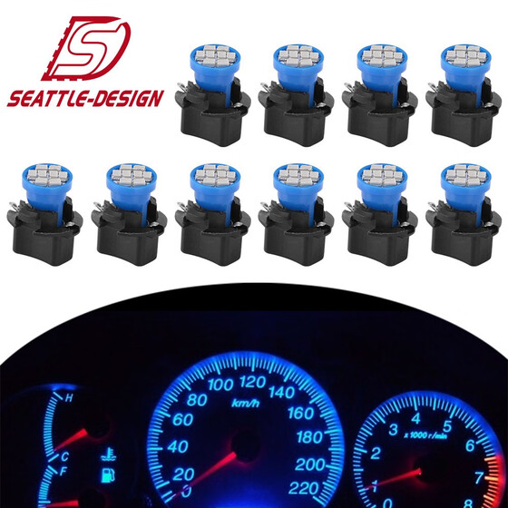 5X T10 W5W LED Bulb Car Instrument Panel Cluster Dash Light Twist Lock Socket