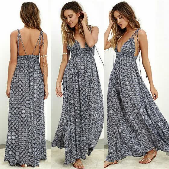 beach boho maxi dress