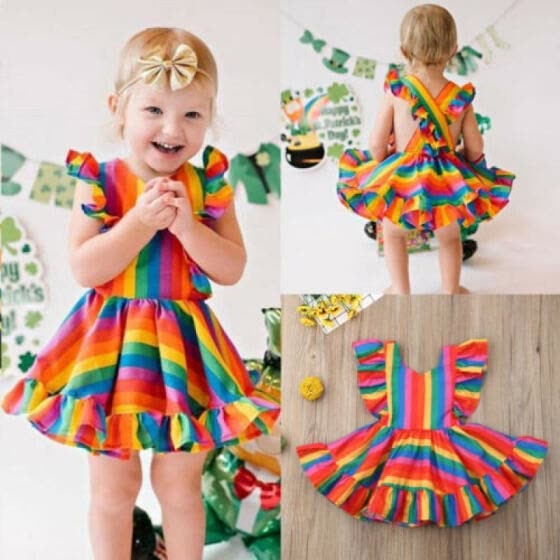 rainbow skirt for baby girl
