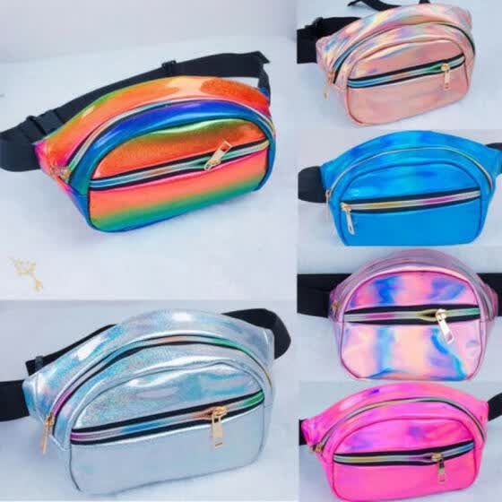 clear glitter fanny pack