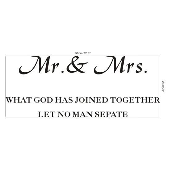 Shop English Love Words Mr And Mrs Living Room Bedroom Wall