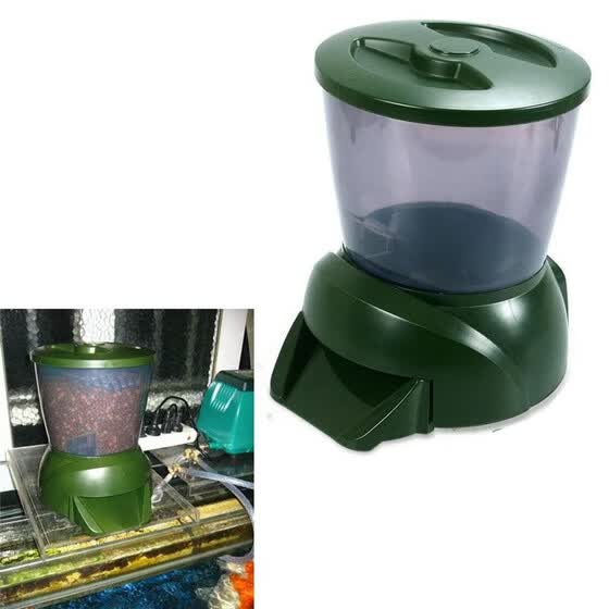 Shop Ktaxon Display Automatic Fish Feeder With Clock Display Olive