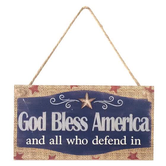 Shop Wood Independence Day Rectangle Door Sign Board Home Decor