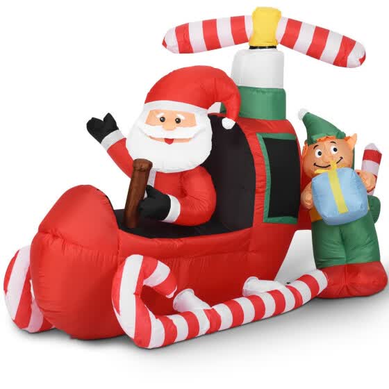 Shop 6 Christmas Decoration Inflatable Flying Airplane Santa