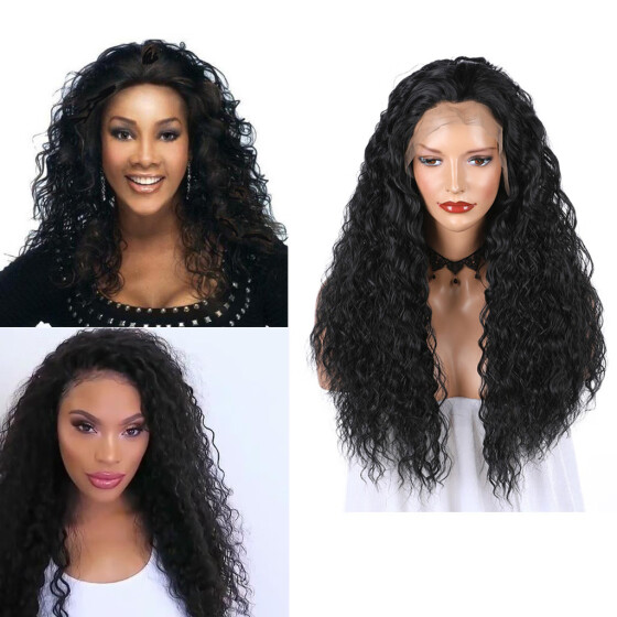Shop Follure Natural Curly Front Lace Synthetic Wig Sexy