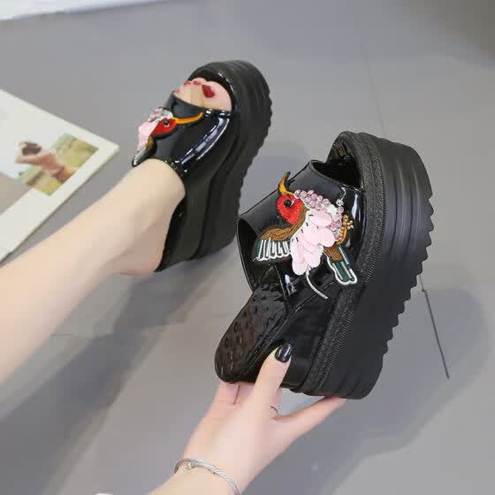 high sole slippers