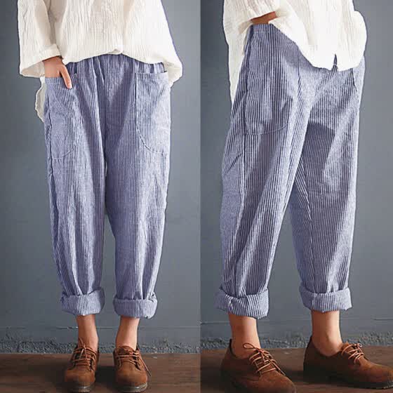 vintage striped pants womens