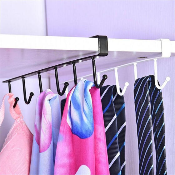 Racks Holders Kitchen Storage Organization Metal 6 Hooks Cup