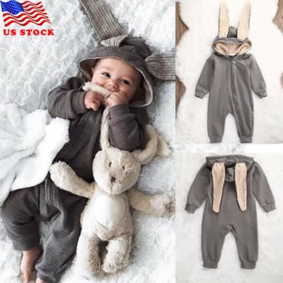 baby boy bunny romper