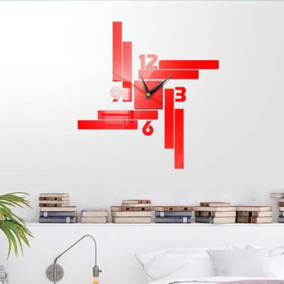 2019 Modern Large Wall Clock 3d Mirror Sticker Unique Big Number Watch Diy Decor From Best Stickers Murals On Jd Com Global Site Joy - Big Number Wall Decals