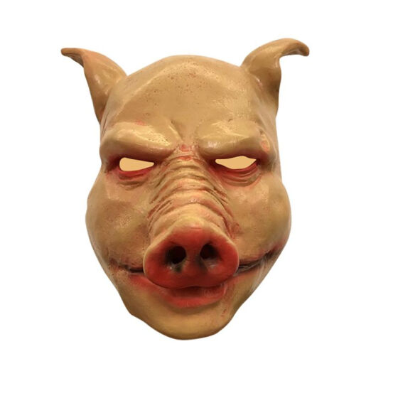 Adults Latex Pig Mask Halloween Costume Full Face Animal Head Masquerade Prop