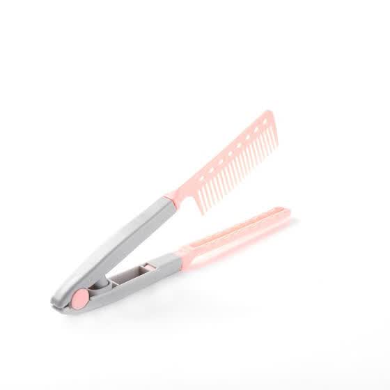 Shop Portable V Type Hair Straightener Comb Folding Diy Hair