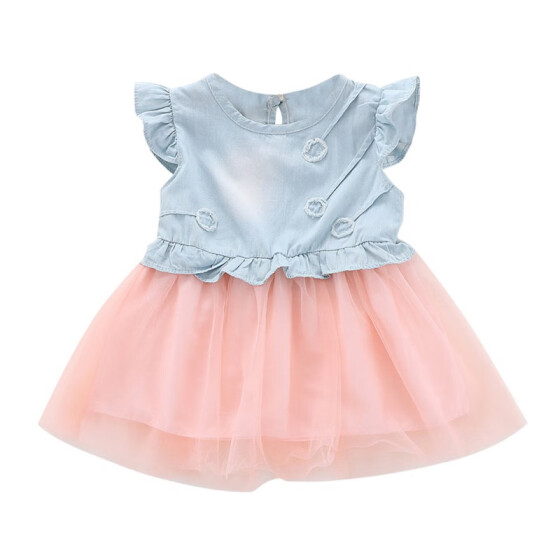 Summer Casual Baby Girls Letter Dress Cotton Kids Toddler Sleeveless Sundress