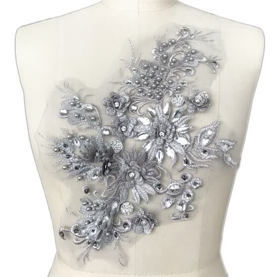 Shop Handmade Beaded 10x15 In 3d Clear Sequin Sew On Pearl