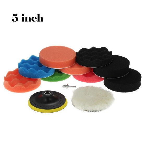 9pcs Polishing Buffing Sponge Pad Kit For Car Polisher Buffer Pads 4 Inch 100mm