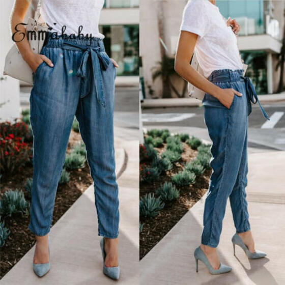 Ladies Ripped Skinny Fit Slim Jeans Trouser Stretch Pant Colour Legging Jeggings