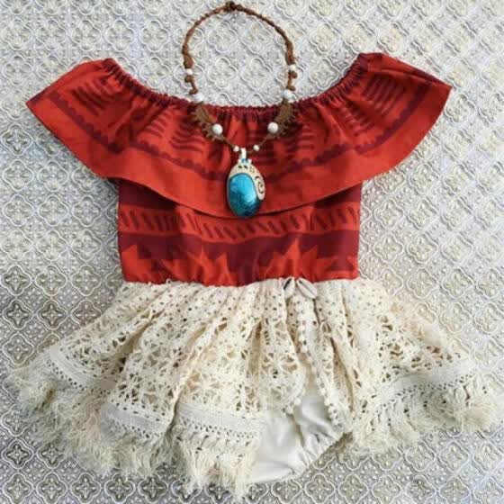 Shop Us Toddler Baby Girls Moana Costume Polynesian Princess Fancy Dress Sundress Top Online From Best Babywear On Jd Com Global Site Joybuy Com