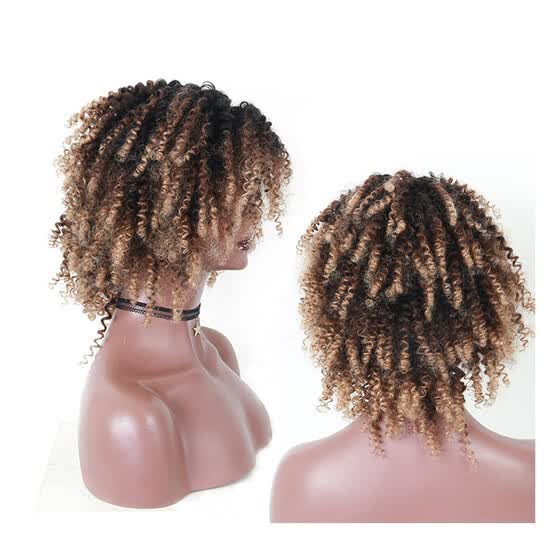 Shop Dolago Blonde Afro Kinky Curly Wigs Colorful Ombre Lace Front