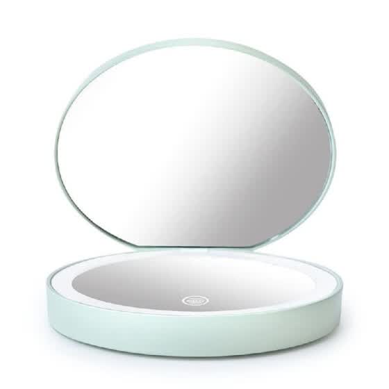 Portable Makeup Mirror Mini Leds Light Touchable Screen
