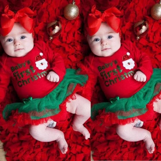 babies in santa dress