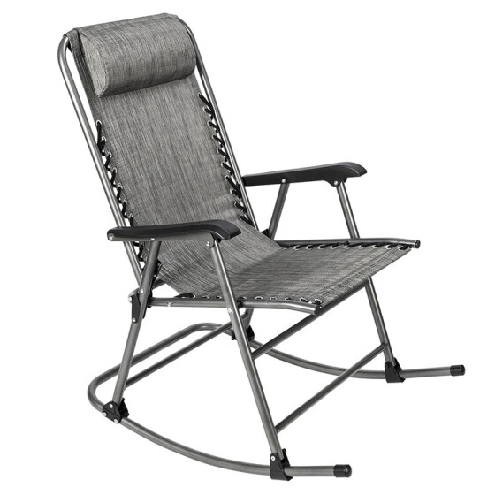 Shop Gray Zero Gravity Chair With Pillow And Cup Holder Four