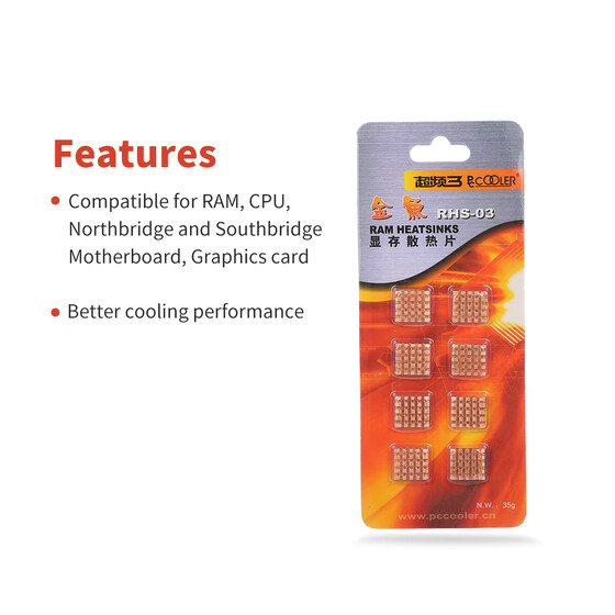 Aluminium Heatsink Cooling General Radiator For Northbridge Southbridge Chipset