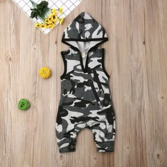 newborn camo overalls