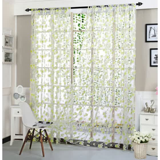 Shop Floral Tulle Voile Door Window Curtain Drape Panel Sheer