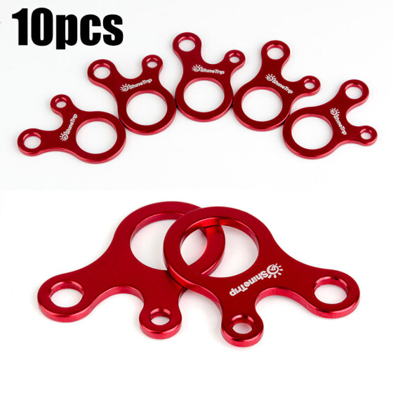 10pcs 3 Hole Quick Knot Tent Wind Rope Buckle Anti-slip Tightening Hook Camping