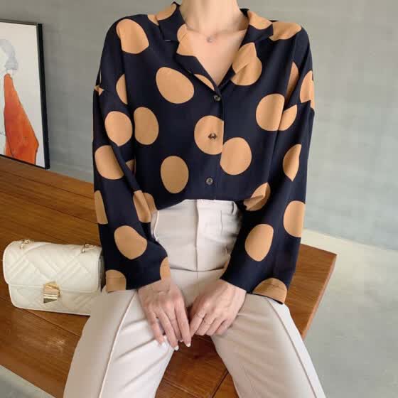 big polka dot blouse