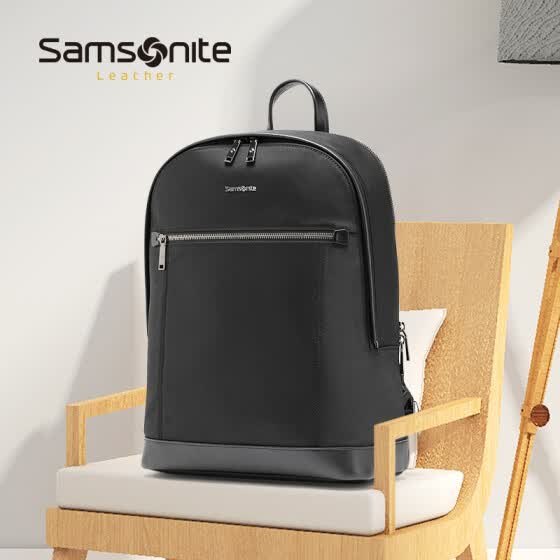 samsonite black leather backpack