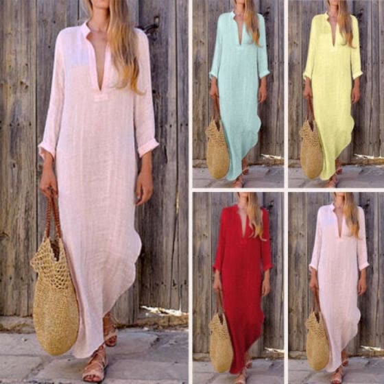 linen maxi dresses online