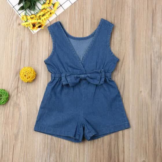 baby denim romper suit