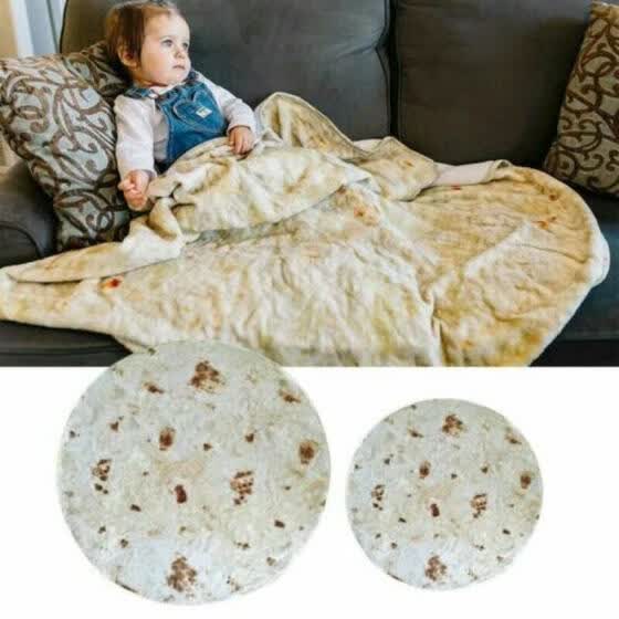 Burrito Blanket Throw Tortilla Texture Soft Fleece Super Sofa Burrito Blanket Throw Tortilla Texture