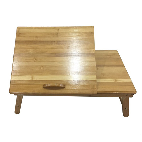 Portable Folding Lap Desk Bamboo Laptop Tray Natural Bed Table Stand w// Drawer