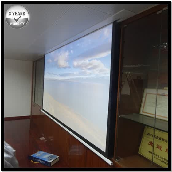Shop E6hwg 16 9 Hdtv Matte Grey Hidden In Ceiling Electric
