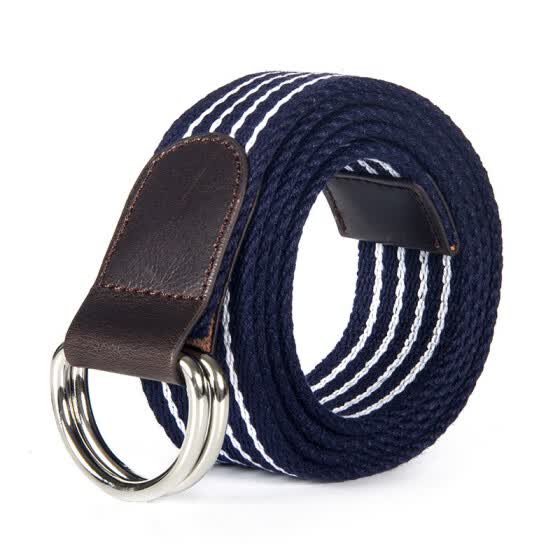 Shop Unisex Canvas Belt Fashion Stripe Canvas Alloy Double Ring Buckle Men Belt Outdoor Casual Men And Women Cowboy Pants Belt Online From Best Belts On Jd Com Global Site Joybuy Com