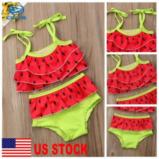 watermelon bathing suit baby