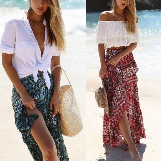 beach long skirt