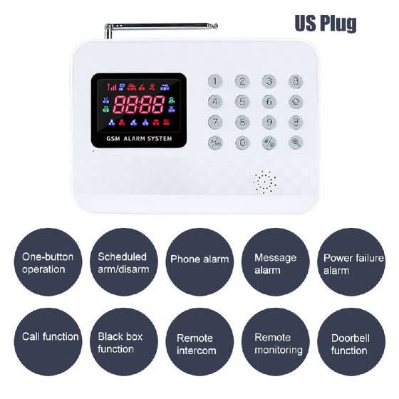 Gsm Alarm System With Digital Lcd Display Wire Less Home Gsm Alarm System With Digital Lcd