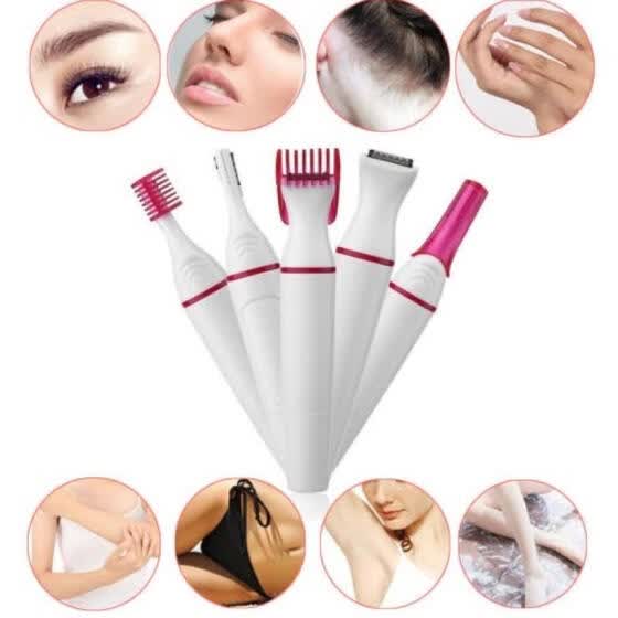 Shop 5 In 1 Women Epilator Bikini Eyebrow Trimmer Facial Hair