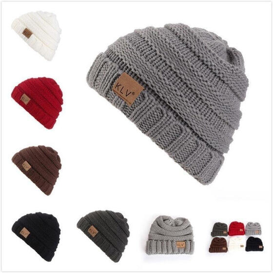 Fashion 2020 NEW Winter Warm Winter Knit Hat Crochet Ski Cap For Child Baby Kids