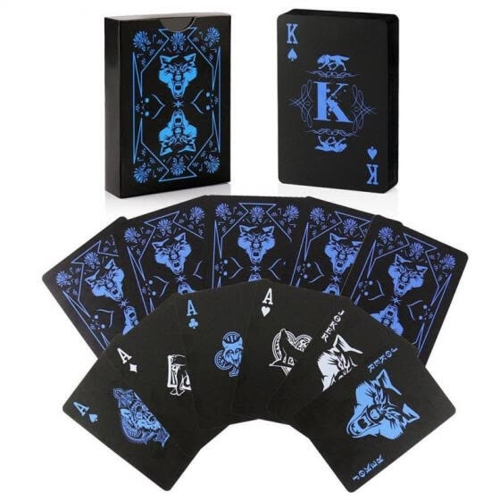 Shop Creative Waterproof Black Wolf Poker Cards Gift Standard Playing Cards Magic Tool Cool Online From Best Epilators On Jd Com Global Site Joybuy Com