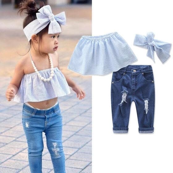 kids jeans and top