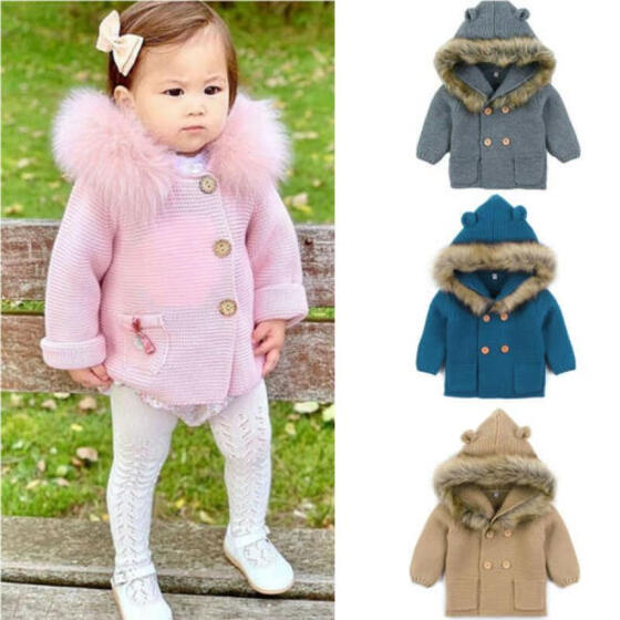 Infant Newborn Boys Warm Outerwear Hooded Coat Winter Jacket Clothes Dinosaur
