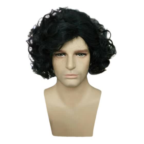 Shop Follure Fashion Short Curly Black Wig Hair Party Cosplay