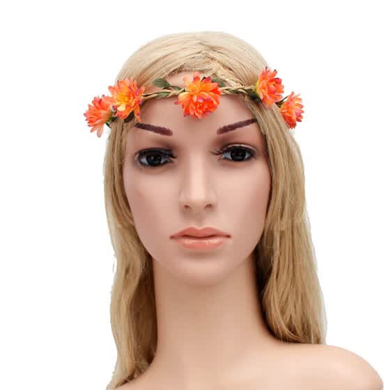 Shop Follure Women Elastic Flower Headband Garland Wedding