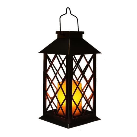 Retro Solar Led Candle Lantern Outdoor Hanging Lamp