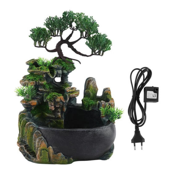 Shop Greensen Waterfall Desktop Fountain With Color Changing Led